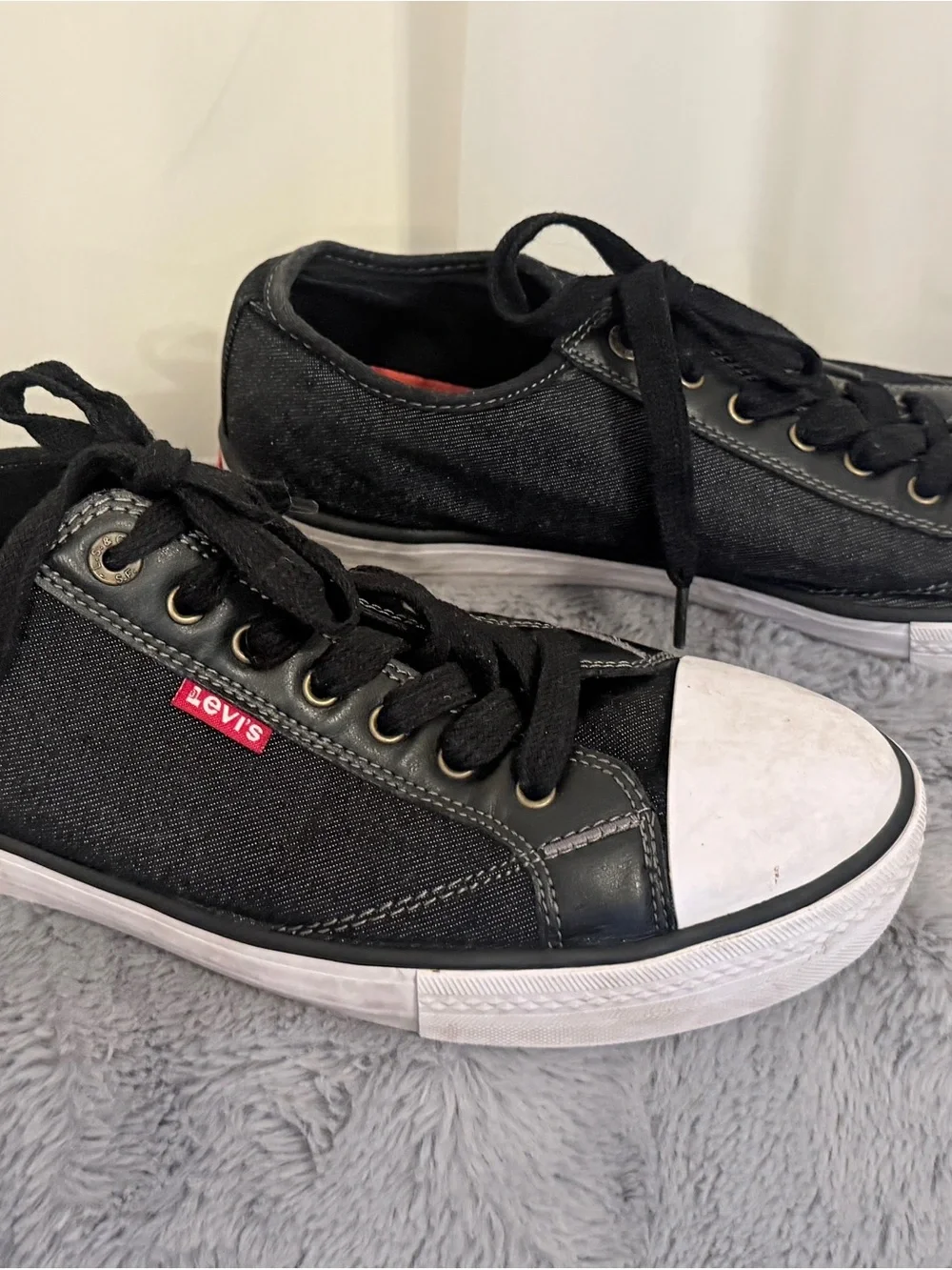 Levi's Stan Buck C Men's Sneakers Size 11 Black Denim Casual Shoes 1083928